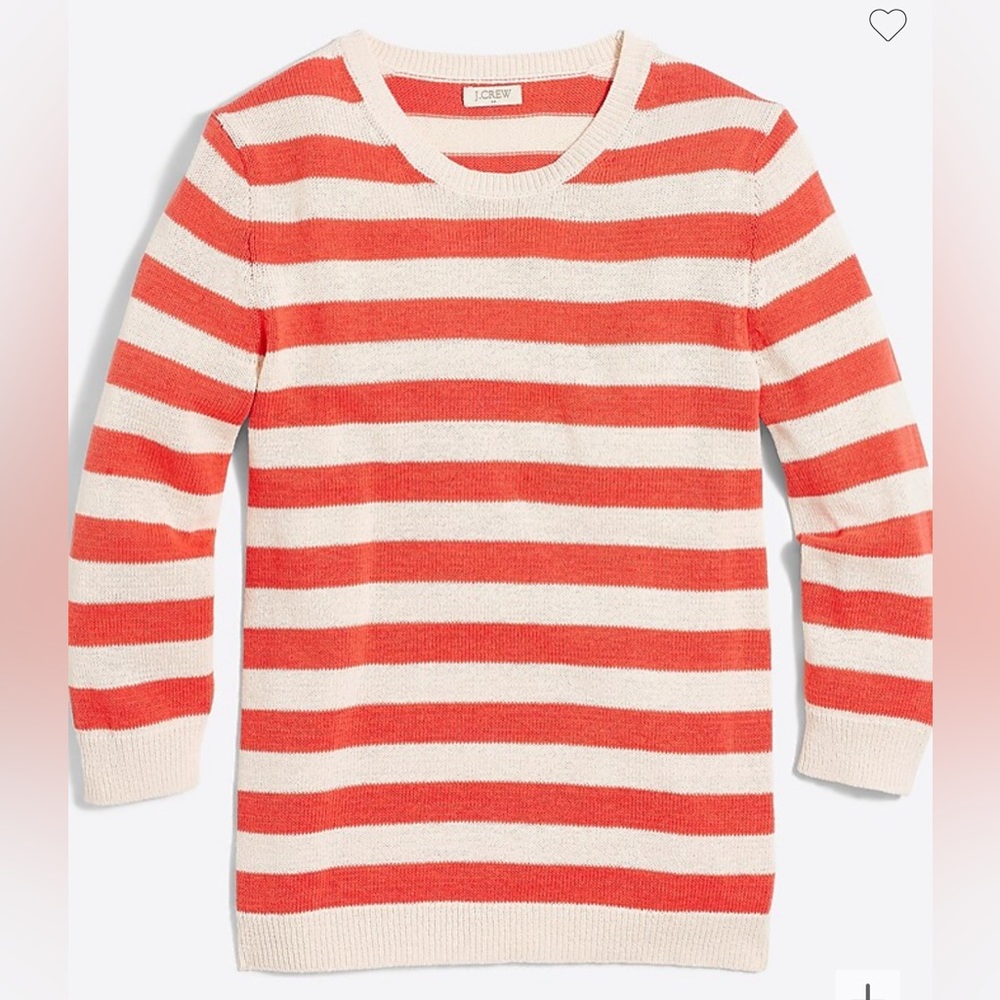 J. Crew Striped 3/4 Sleeve Sweater